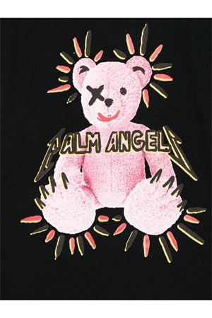 black cotton tshirt PALM ANGELS KIDS | PBAA002F25JER002103B